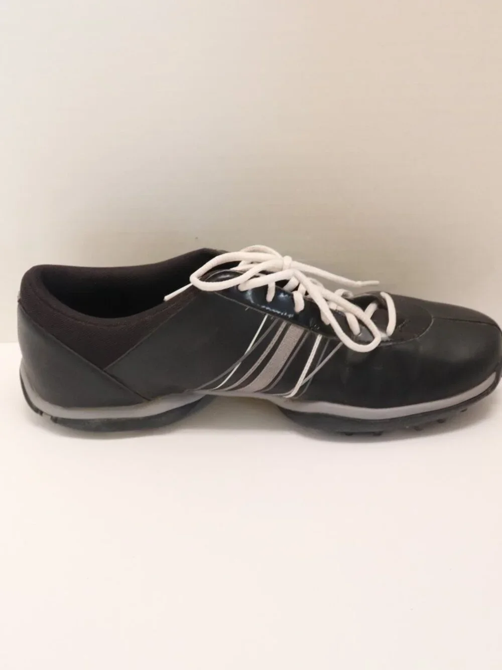 Nike Men's Golf Shoes Lace Up Black Grey Size 10 TAC Soles